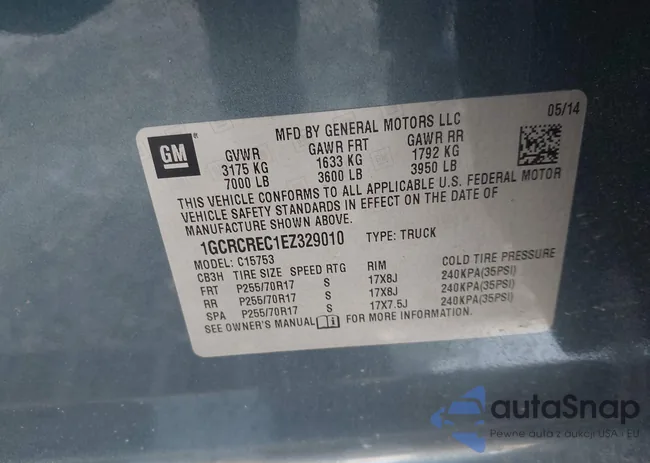 1GCRCREC1EZ329010: 42412536