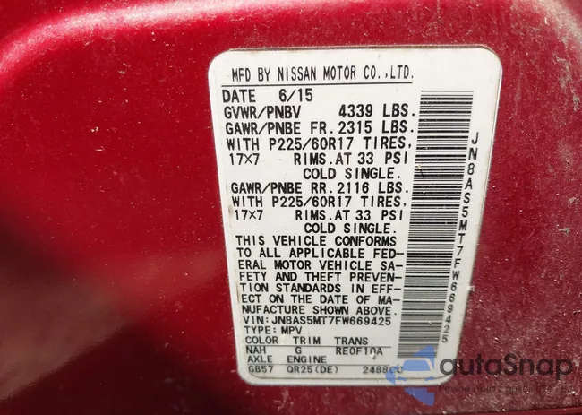 JN8AS5MT7FW669425: 42412554