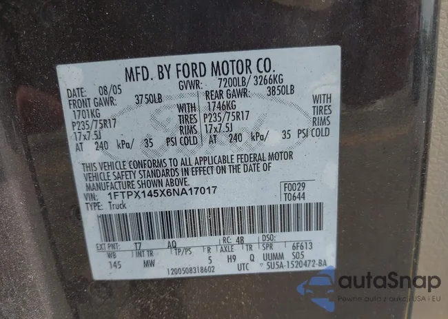 1FTPX145X6NA17017: 42412659