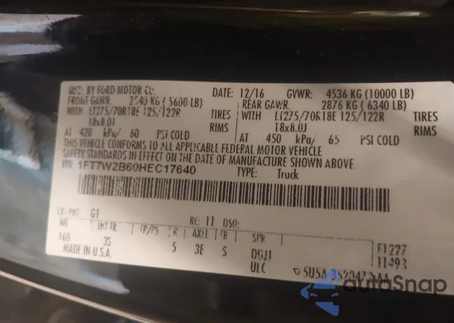 1FT7W2B60HEC17640: 42412668