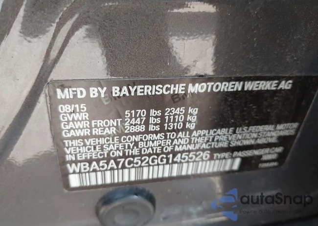 WBA5A7C52GG145526: 42412702