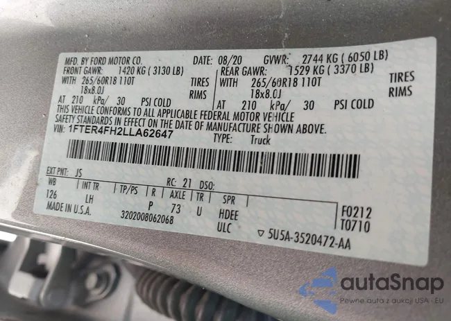 1FTER4FH2LLA62647: 42412749