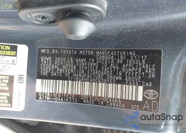 2T1BURHE4HC839152: 42412770