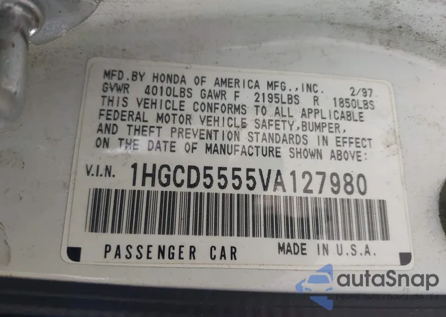 1HGCD5555VA127980: 42412772