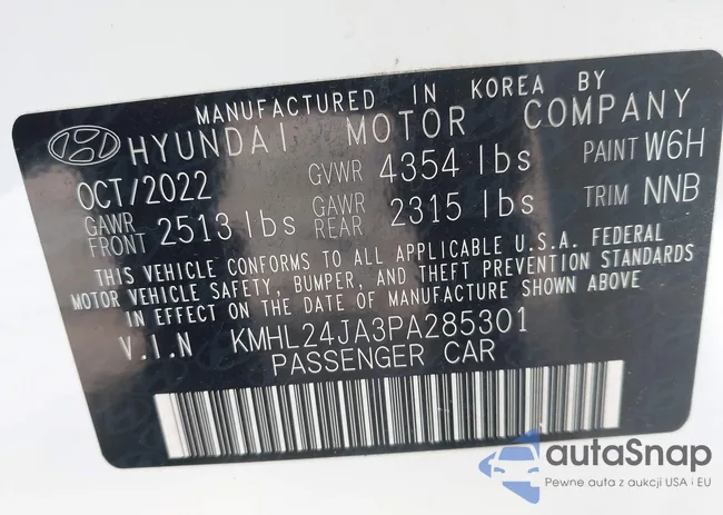 KMHL24JA3PA285301: 42412844