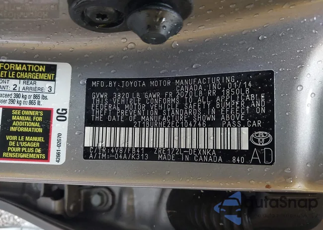 2T1BURHE2EC104746: 42413915