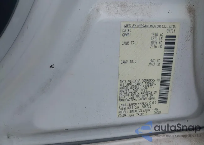 1N4AL3AP9FN905041: 42414042