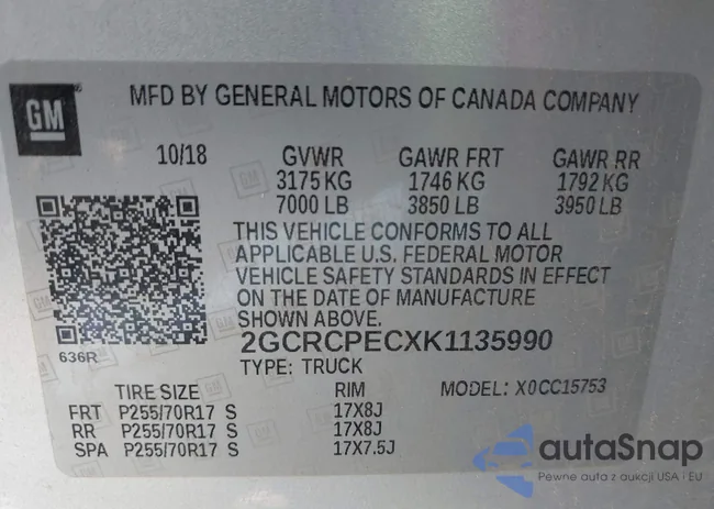 2GCRCPECXK1135990: 42414230