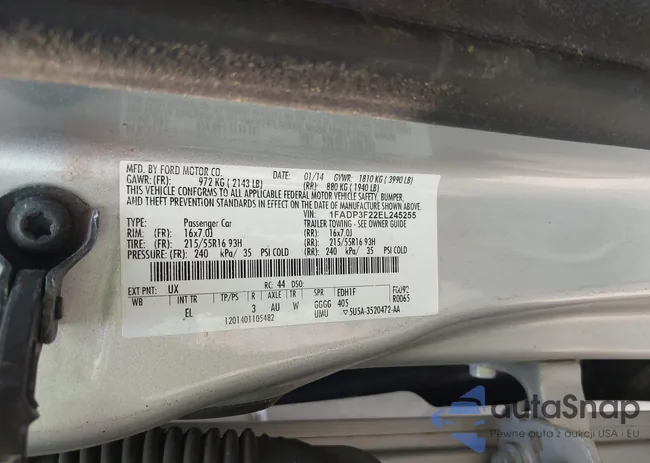 1FADP3F22EL245255: 42414303