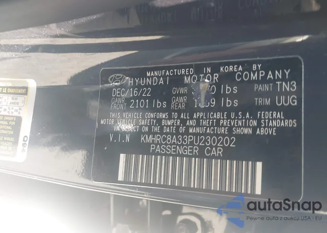 KMHRC8A33PU230202: 42414329