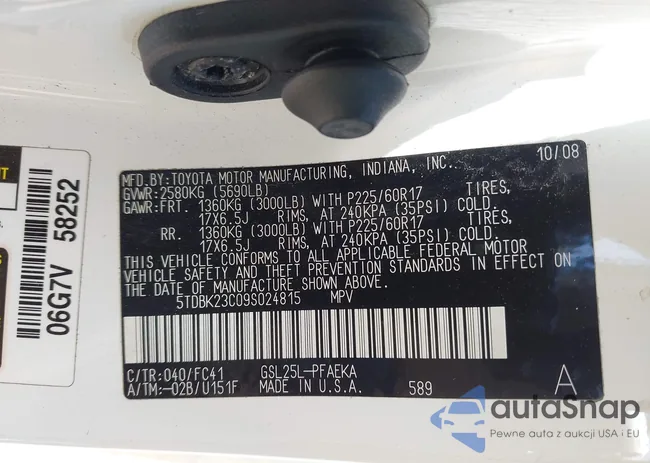 5TDBK23C09S024815: 42414365