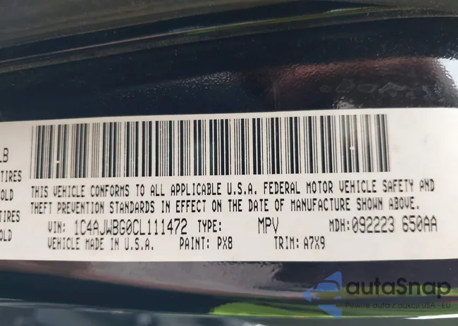 1C4AJWBG0CL111472: 42414407