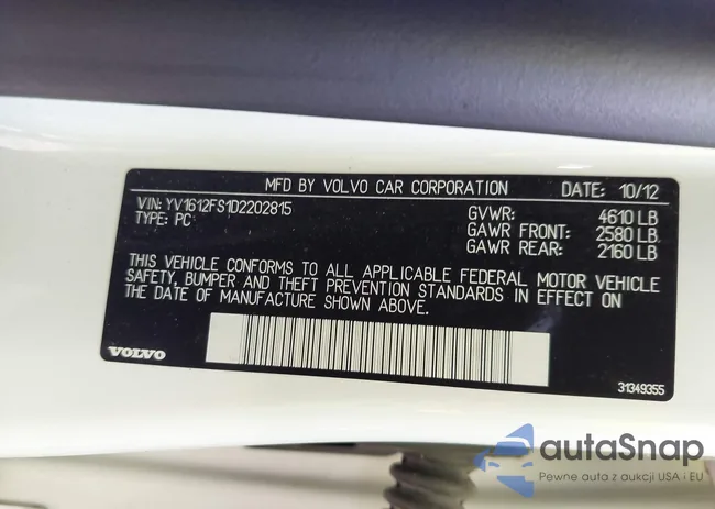 YV1612FS1D2202815: 42413576