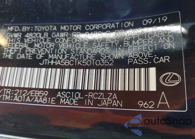 JTHHA5BC1K5010352: 42413621