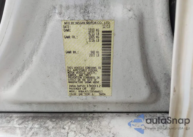 1N4AL3AP5EC190012: 42414884