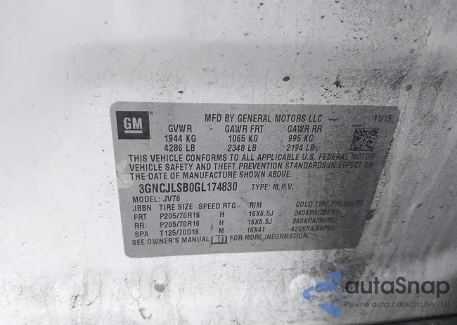 3GNCJLSB0GL174830: 42414897