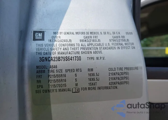 3GNCA23B79S641730: 42415009