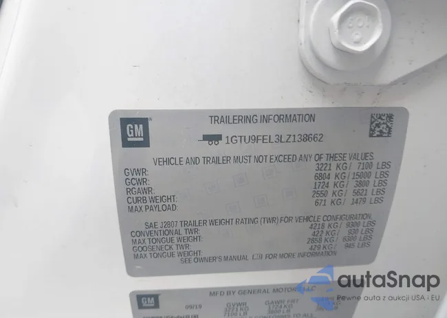 1GTU9FEL3LZ138662: 42415053