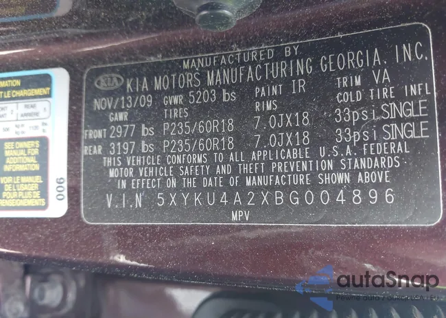 5XYKU4A2XBG004896: 42415112