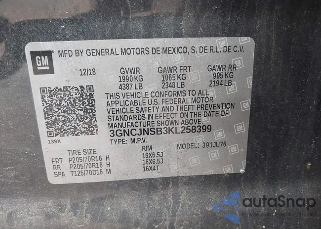 3GNCJNSB3KL258399: 42415141