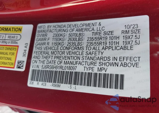 5J6RS6H91RL018097: 42415160