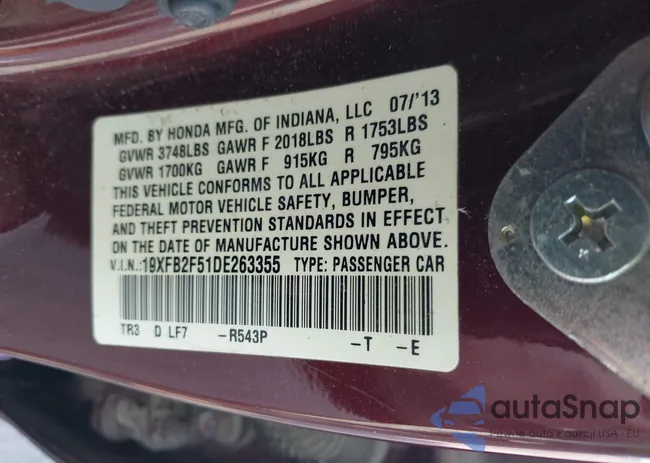 19XFB2F51DE263355: 42415164