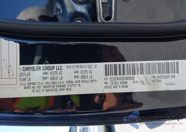 2C3CDXHG3DH609939: 42415189