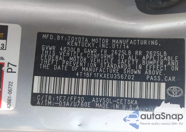 4T1BF1FKXEU356702: 42415218