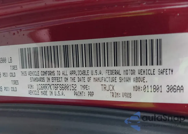 1C6RR7KT6FS600152: 42415290