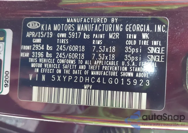 5XYP2DHC4LG015923: 42415381