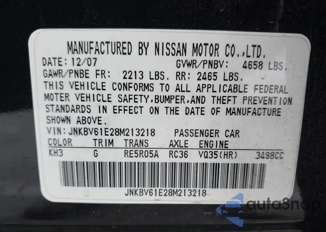 JNKBV61E28M213218: 42414463