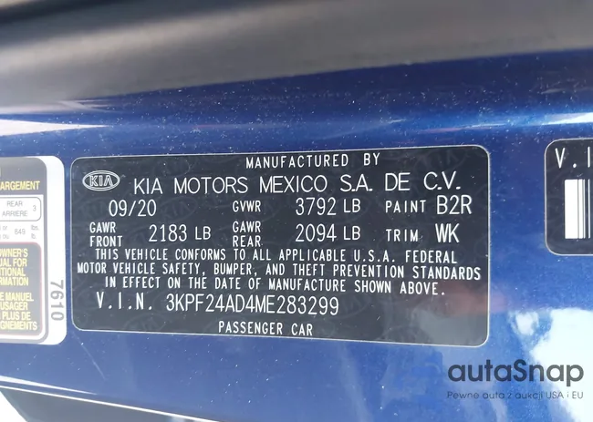 3KPF24AD4ME283299: 42414578