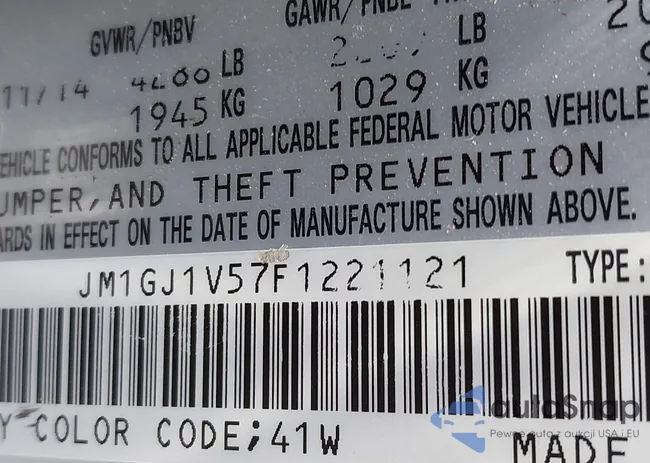 JM1GJ1V57F1221121: 42414634