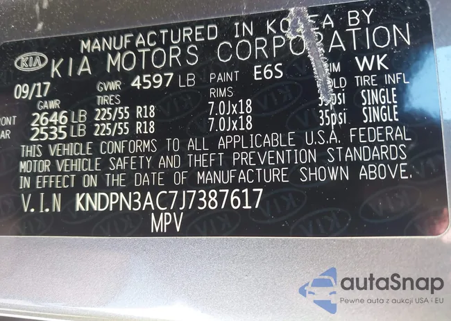 KNDPN3AC7J7387617: 42414659