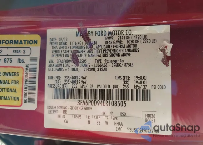 3FA6P0D94ER108505: 42414666