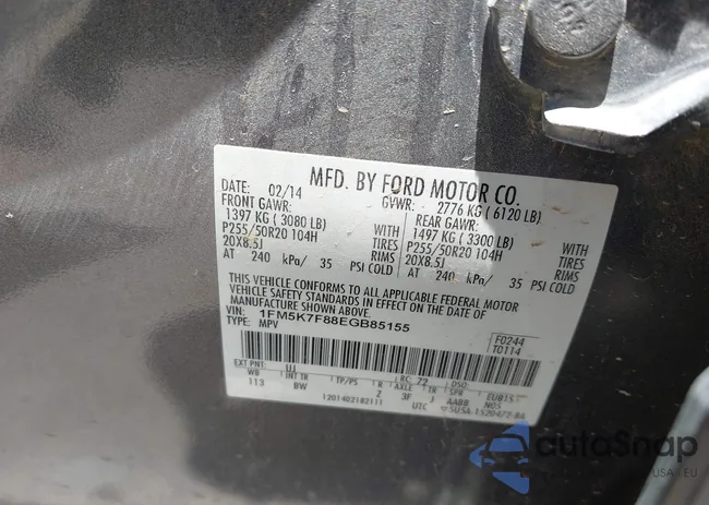 1FM5K7F88EGB85155: 42414843