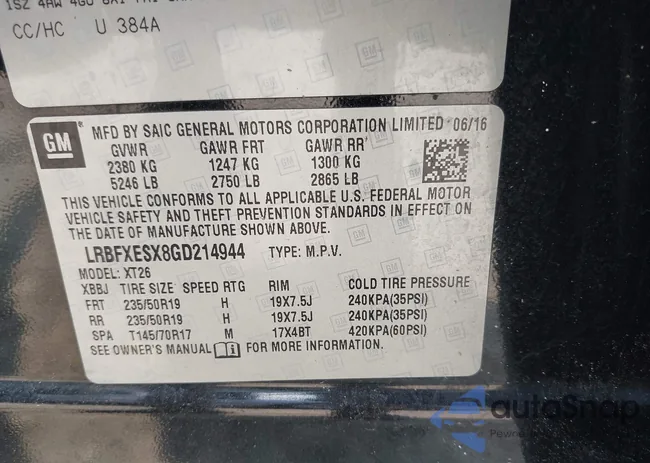 LRBFXESX8GD214944: 42415957