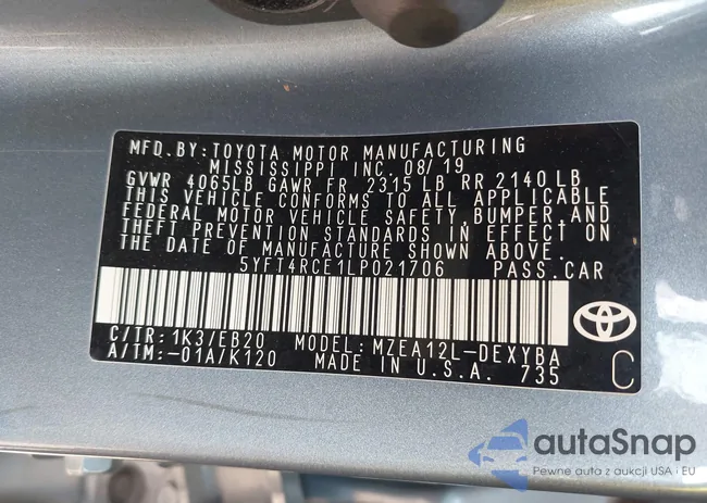 5YFT4RCE1LP021706: 42416308