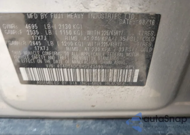 4S4BSADC8H3243199: 42416434