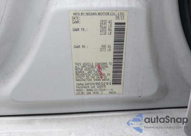 1N4AL3AP3FN905293: 42415669