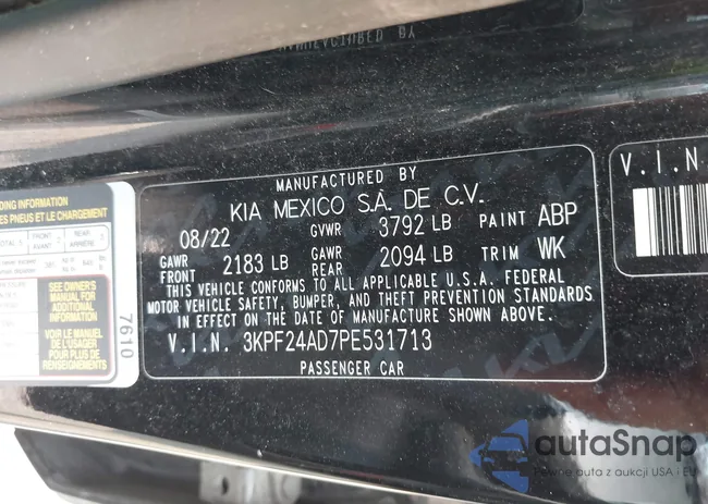 3KPF24AD7PE531713: 42415759