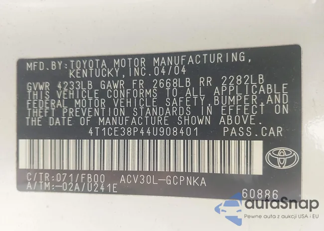 4T1CE38P44U908401: 42416871