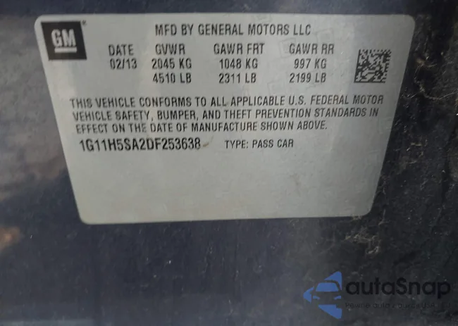 1G11H5SA2DF253638: 42417029