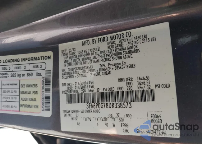 3FA6P0G78DR338573: 42417262