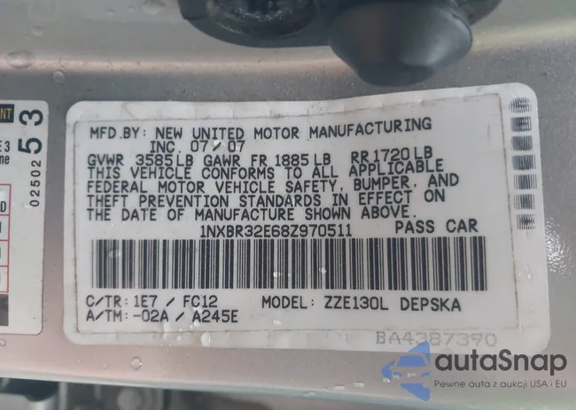 1NXBR32E68Z970511: 42417353