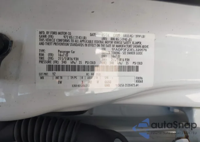 1FADP3F23EL320576: 42417357