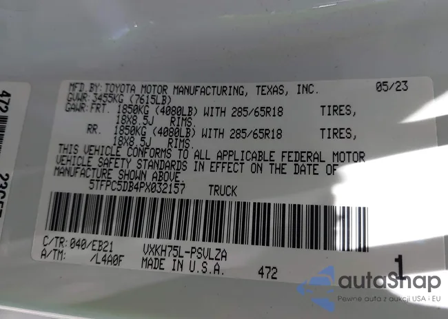 5TFPC5DB4PX032157: 42417377