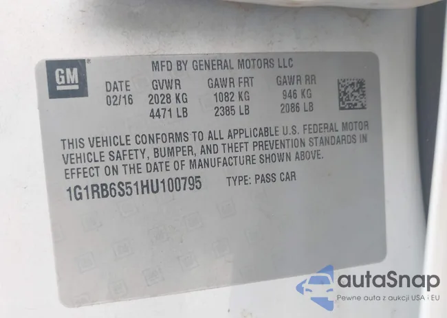1G1RB6S51HU100795: 42417385