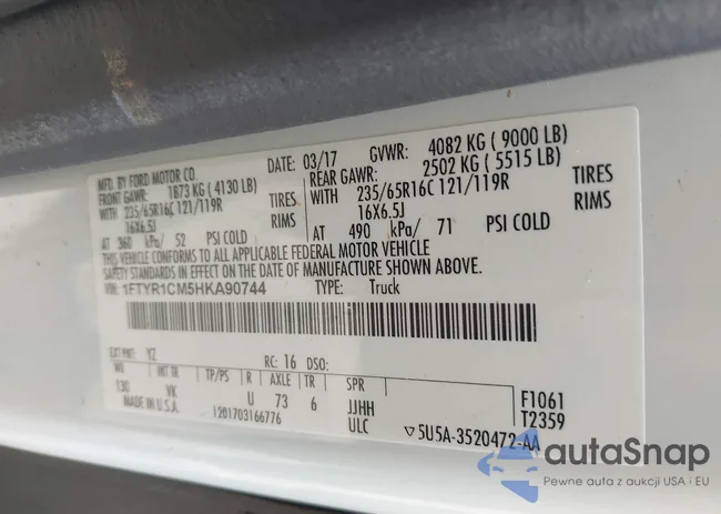 1FTYR1CM5HKA90744: 42416549