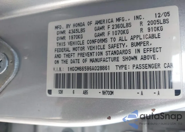 1HGCM66596A028861: 42416551